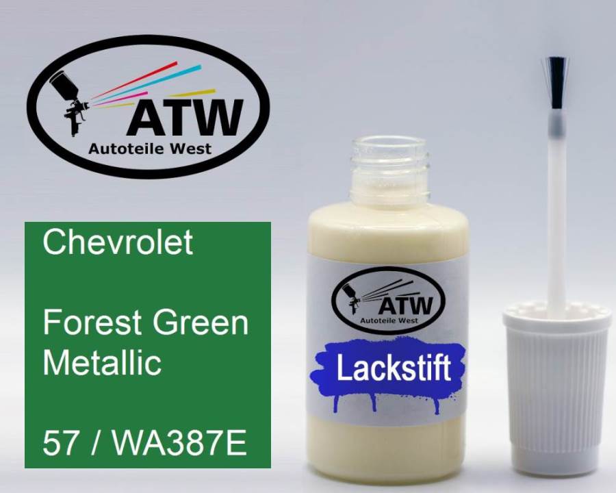 Chevrolet, Forest Green Metallic, 57 / WA387E: 20ml Lackstift, von ATW Autoteile West.